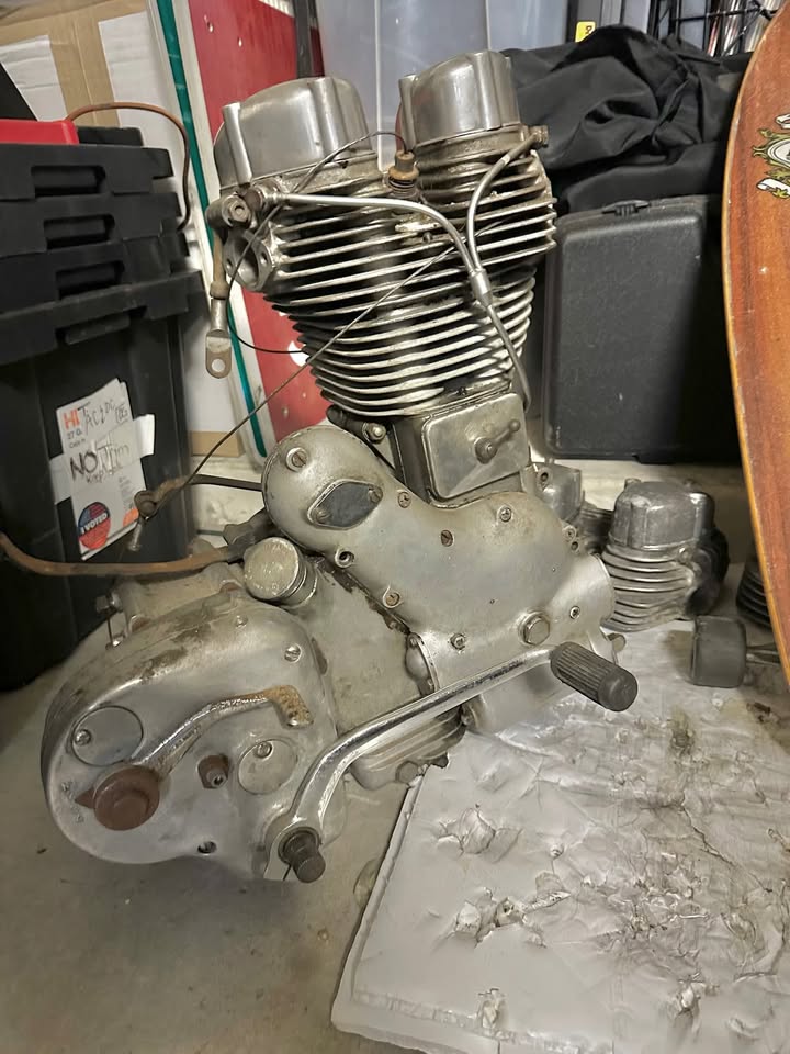 Von Dutch engraved Royal Enfield / Indian motorcycle engine