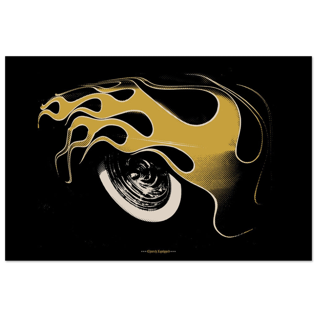 Flamed Fender poster 60x90 cm / 24x36″