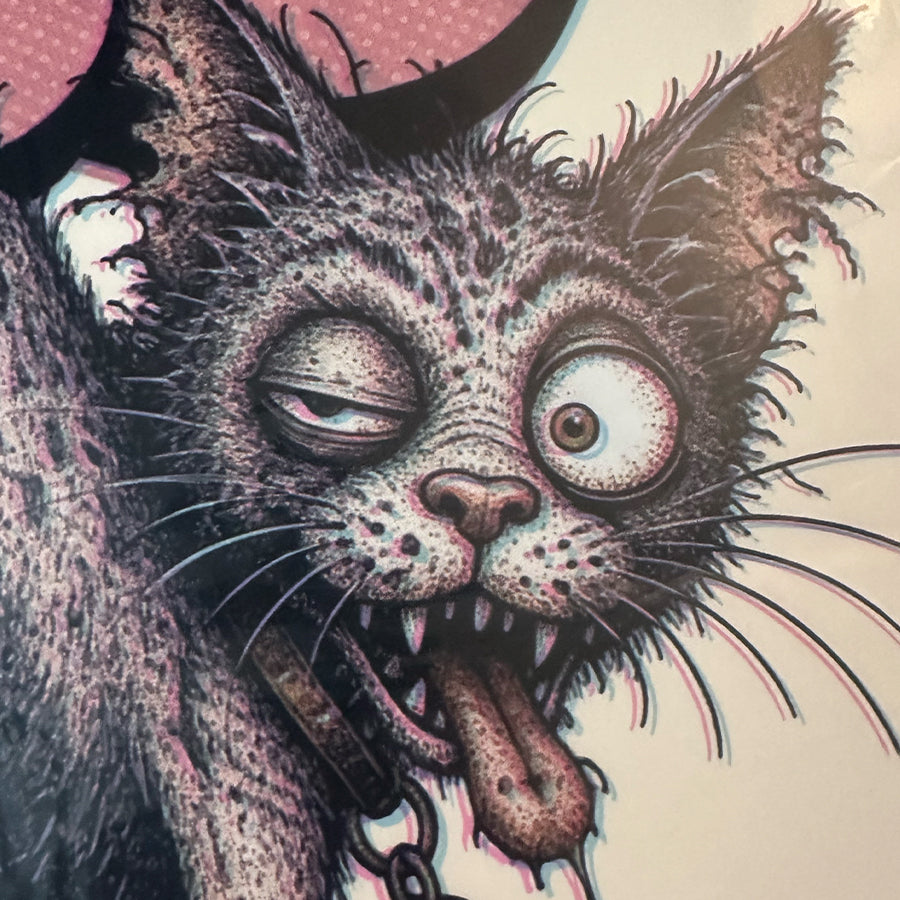 Cat's Ass supersized decal print cat face close-up