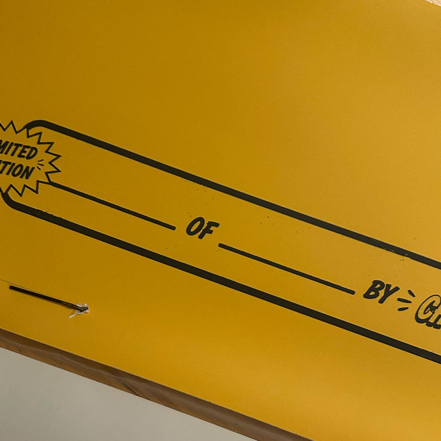 Chicken Fingers supersized decal print limited edition numbering on back of header card
