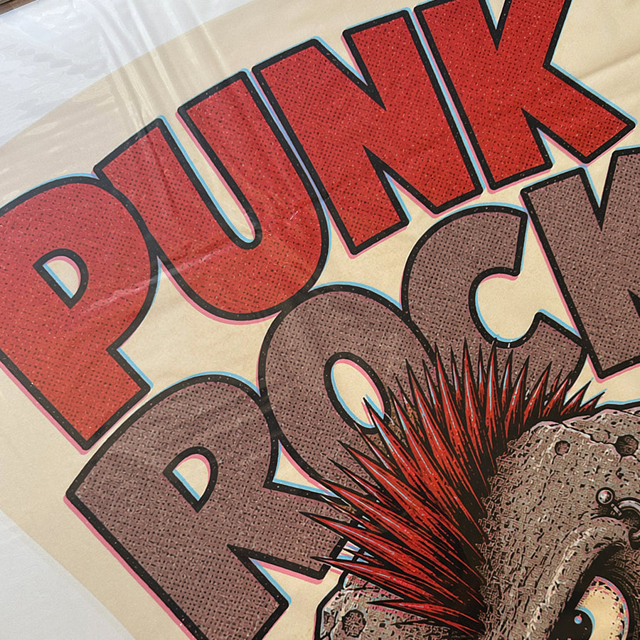 Punk Rock supersized decal print mohawk rock artwork close-up