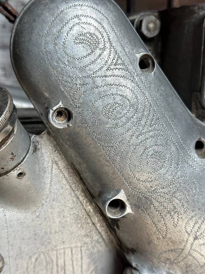 Von Dutch engraved Royal Enfield / Indian motorcycle engine – Church ...