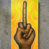 Von Franco original "F.U.!" airbrush on canvas