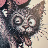 Cat's Ass supersized decal print cat face close-up