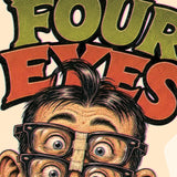 Four Eyes supersized decal print CE.011 edition mark detail