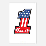 1 white poster 60x90 cm / 24x36″