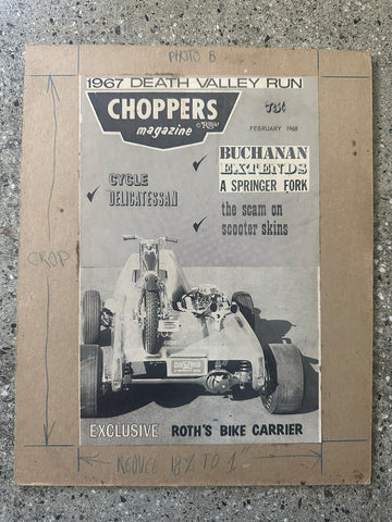 Ed Roth CHOPPERS Magazine paste up by Robert Williams