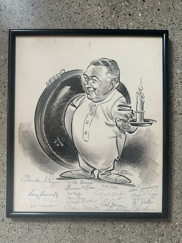 Original vintage Karl Hubenthal caricature for the US ROYAL tire company.