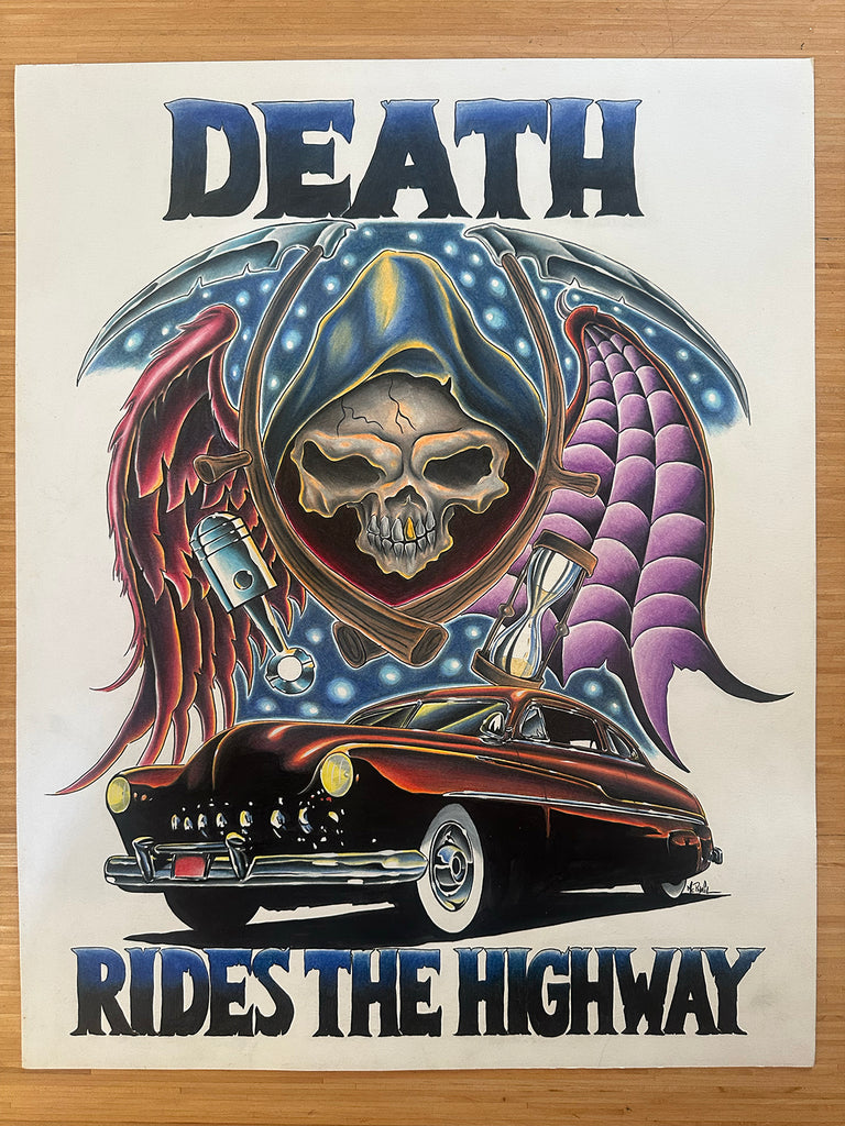 Original colored pencil art by Dennis McPhail